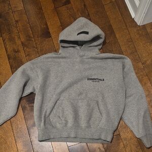 Essentials Heather Gray Men's Hoodie